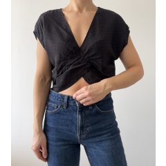 Zara fekete pöttyös felső