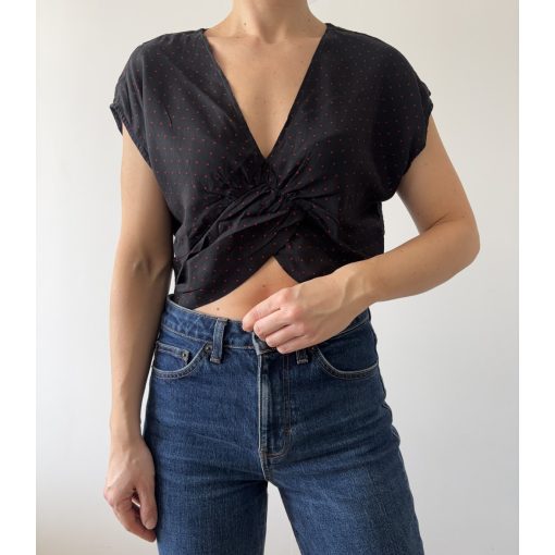 Zara fekete pöttyös felső