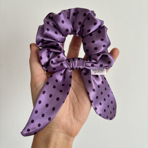 Purple dot scrunchie (Bunny)