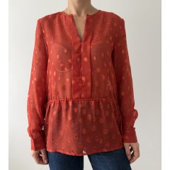 H&M narancssárga mintás blúz