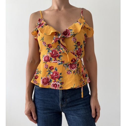 H&M sárga virágos top