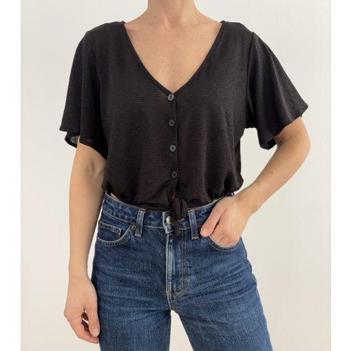 H&M fekete megkötős felső