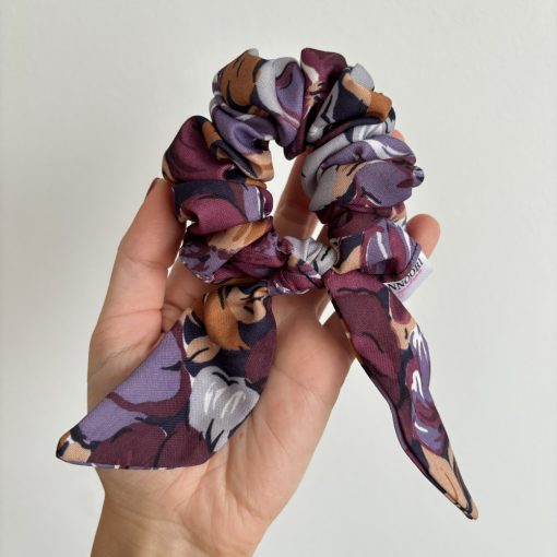 Purple floral scrunchie (Bunny)