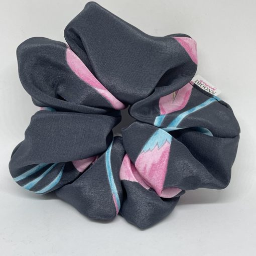 Black floral scrunchie (L)