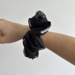 Black scrunchie ( Organza - L)