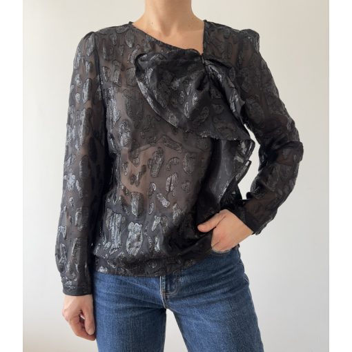 Zara fekete mintás felső