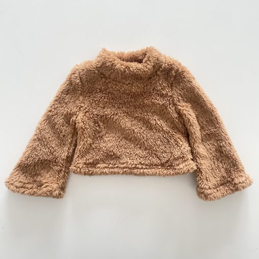 Shein barna szőrös pulóver