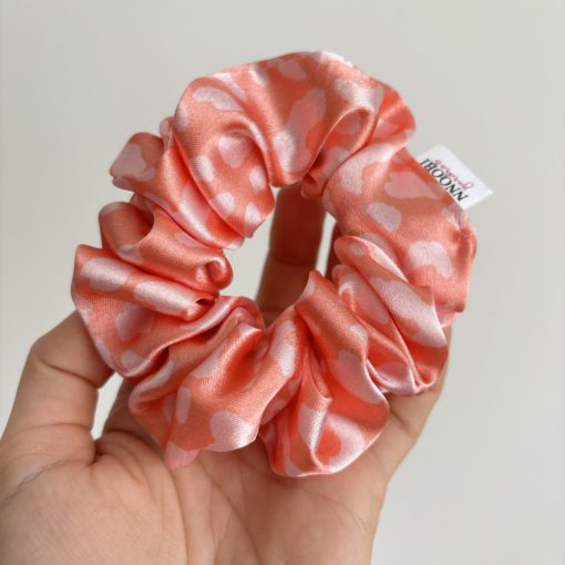 Salmon patterned scrunchie