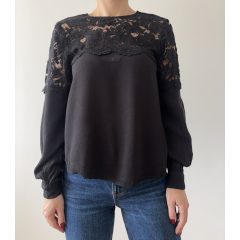 H&M fekete csipkés felső