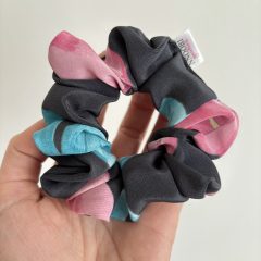 Black floral scrunchie