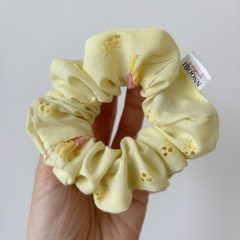 Yellow floral madeira scrunchie 