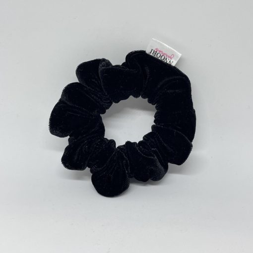 Black velvet scrunchie (S)