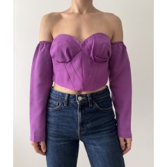 Shein lila crop felső