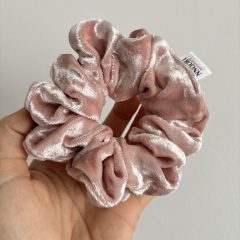 Dusty pink velvet scrunchie 