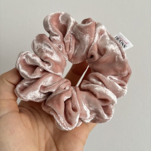 Dusty pink velvet scrunchie 