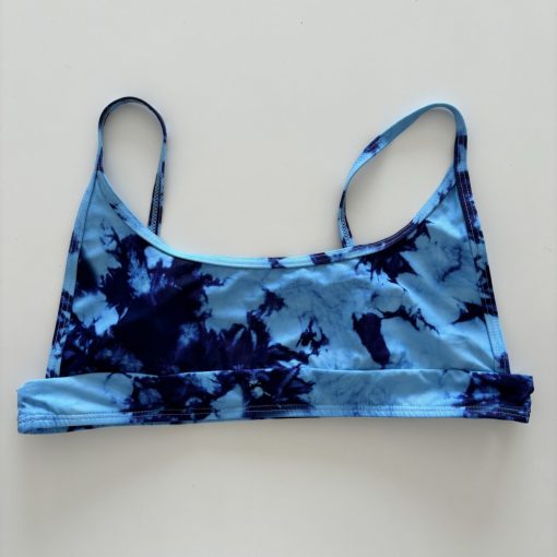 Shein kék mintás bikini felső