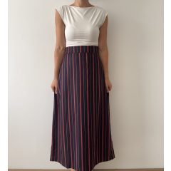 Sötétkék csíkos szoknya