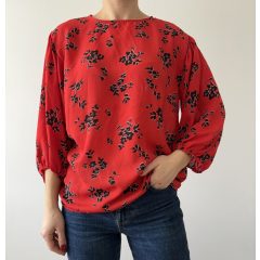Primark piros virágos felső