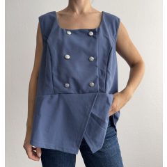 Shein kék mellényfelső