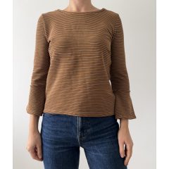 Stradivarius barna csíkos felső