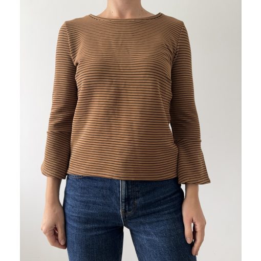 Stradivarius barna csíkos felső