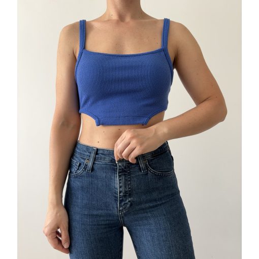 Missguided kék crop top
