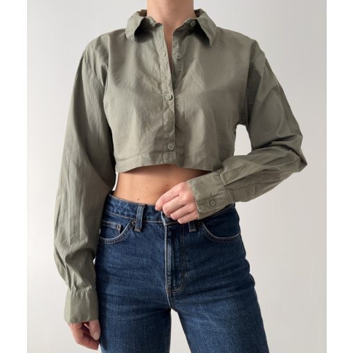 H&M khaki crop ing