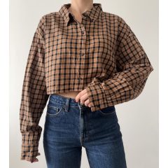 H&M barna kockás ing