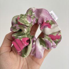 Floral silk scrunchie