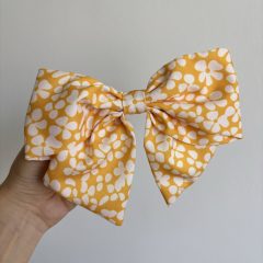 Yellow floral bow (S)