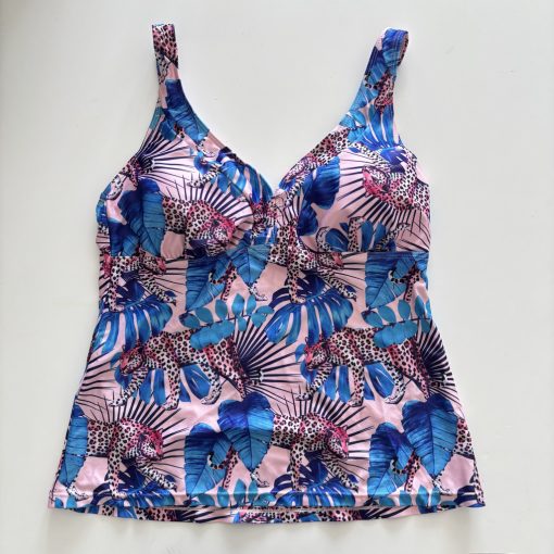 Kék mintás bikini felső