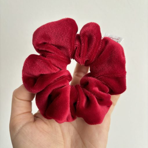Red velvet scrunchie