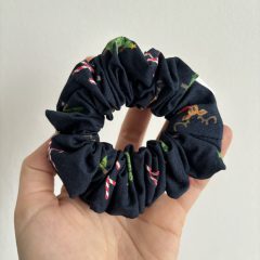 Dark blue christmas scrunchie