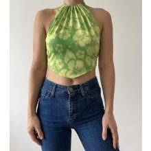 Primark zöld virágos top