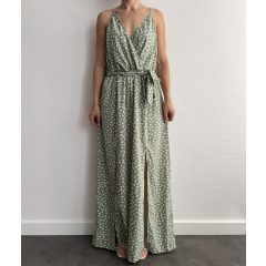 Shein zöld mintás ruha 