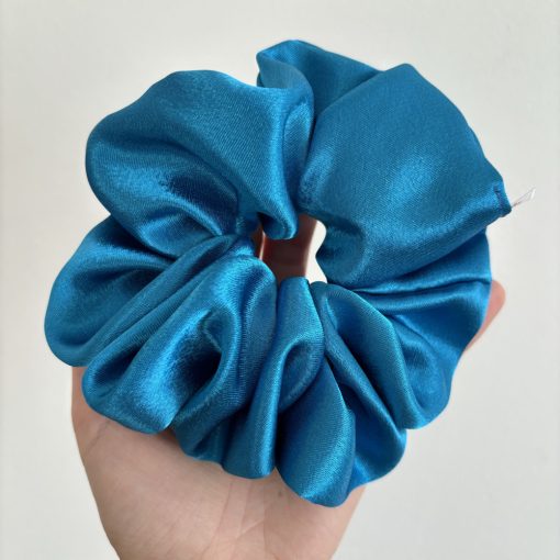 Aqua blue scrunchie (L)