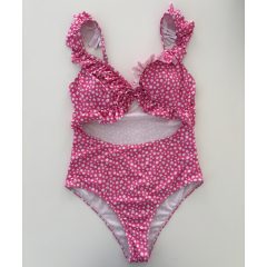 Shein pink virágos fürdőruha