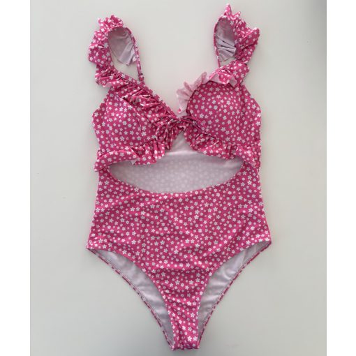 Shein pink virágos fürdőruha