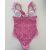 Shein pink virágos fürdőruha