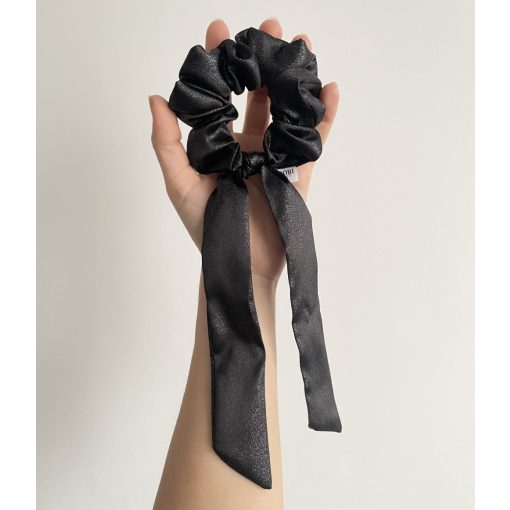 Black metallic scrunchie (Bunny-L)