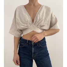 Shein bézs megkötős felső