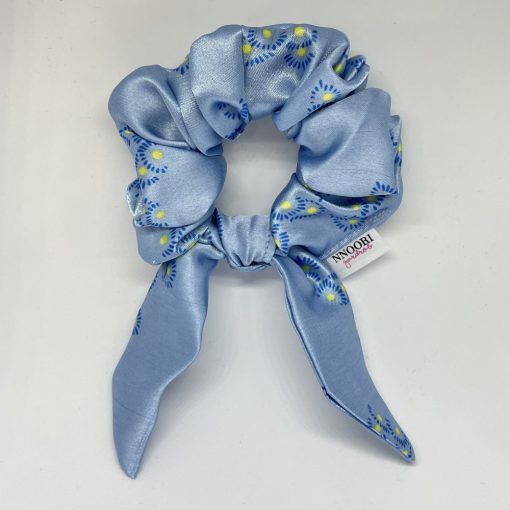 Blue floral scrunchie (Bunny)