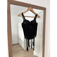 Fekete mintás corset