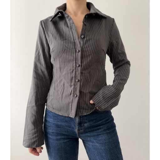 Shein szürke csíkos ing
