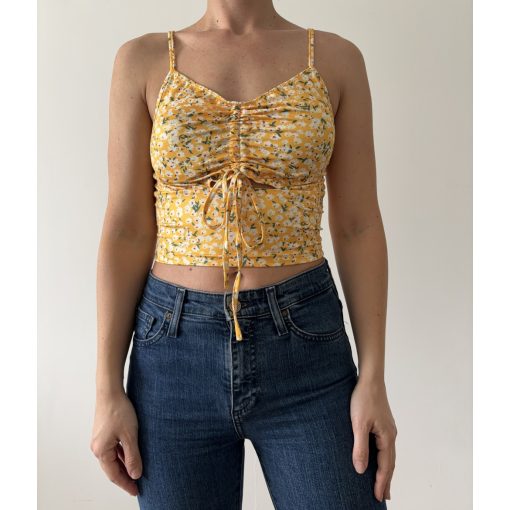 Shein sárga virágos top