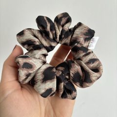 Brown leopard scrunchie