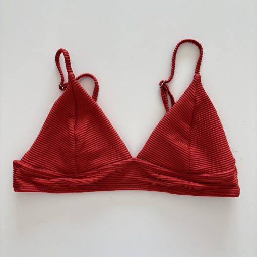Bordázott bikini felső