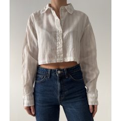 H&M csíkos crop ing