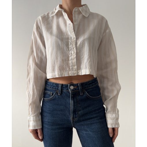 H&M csíkos crop ing