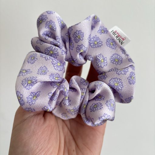Lavender floral scrunchie
